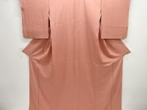 織柄一つ紋色無地着物